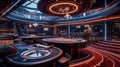 high contrast image of casino roulette in motion Royalty Free Stock Photo