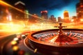 high contrast image of casino roulette in motion Royalty Free Stock Photo