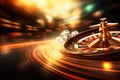 high contrast image of casino roulette in motion Royalty Free Stock Photo