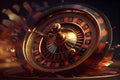 high contrast image of casino roulette in motion Royalty Free Stock Photo