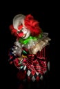 Scary clown on a dark background