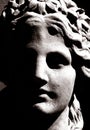 High contrast photo of a Greek sculpture Royalty Free Stock Photo
