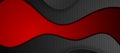 High contrast red black abstract tech corporate wavy background Royalty Free Stock Photo