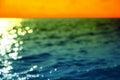 High contrast sea or ocean surface at sunset background Royalty Free Stock Photo