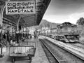 High contrast shot of Train in Haputale station, Sri Lanka