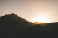 High Contrast Silhouette Iceland Landscape Sunrise Quiet Morning Travel Hills