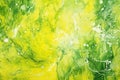 high contrast yellow and green watercolor splashes