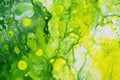 high contrast yellow and green watercolor splashes