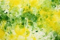 high contrast yellow and green watercolor splashes