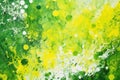 high contrast yellow and green watercolor splashes