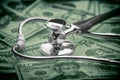 High cost of healthcare concept