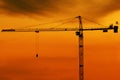 High crane at dusk Royalty Free Stock Photo