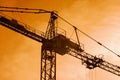 high crane silhouette Royalty Free Stock Photo