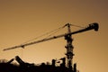 High Crane at sunset. Royalty Free Stock Photo