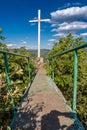 High cross at viewpoint Royalty Free Stock Photo