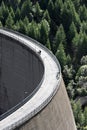 High dam, Lago di Beauregard, Val Grisenche, Italy Royalty Free Stock Photo