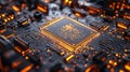 High-definition chip circuit board close-up Royalty Free Stock Photo
