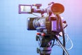 High definition cinema camera on a movie set