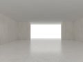 High definition empty white room. 3D Royalty Free Stock Photo