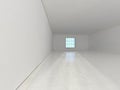 High definition empty white room. 3D Royalty Free Stock Photo