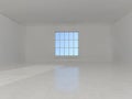 High definition empty white room. 3D Royalty Free Stock Photo