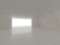 High definition empty white room. 3D Royalty Free Stock Photo
