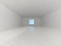 High definition empty white room. 3D Royalty Free Stock Photo