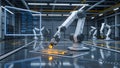 Precision Robotics Redefining Industry 4.0: Smart Factory Automation at Its Peak Royalty Free Stock Photo