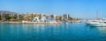 High Definition Panorama of Lighthouse Beach and yachts anchored