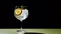 Artistic Still Life: Gin, Lemon, And Lime On A Dark Background