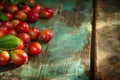 ripe jujube fruits on a rustic wooden table