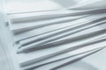 High Definition View of Top View Stack of Paper Sheets Royalty Free Stock Photo