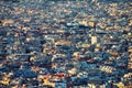 High density of houses seen from above