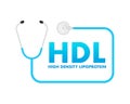 HIGH DENSITY LIPOPROTEIN. Icon for concept design. Blood pressure concept. High blood pressure Royalty Free Stock Photo