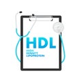 HIGH DENSITY LIPOPROTEIN. Icon for concept design. Blood pressure concept. High blood pressure
