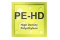 High density polyethylene (HDPE or PE-HD) polymer symbol isolated