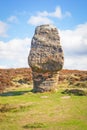 The Cork Stone standing on Stanton Moor, Derbyshire Royalty Free Stock Photo
