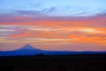 High desert sunset with Mt Hood