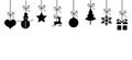 High detail christmas icons vector