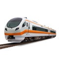 High Detail Visual of a Photo Bullettrain, Isolated on a White Background Royalty Free Stock Photo