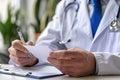 Doctor Writing Prescription or Medical Notes Royalty Free Stock Photo