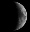 High Detail Waxing Crescent Moon