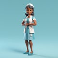 Colorful Cartoon Nurse: 2d And 3d Graphics Inspired By Walt Disney