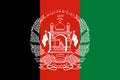 High detailed flag of Afghanistan. National Afghanistan flag. Green background. 3D illustration