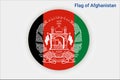 High detailed flag of Afghanistan. National Afghanistan flag. 3D illustration