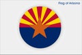 High detailed flag of Arizona. Arizona state flag, National Arizona flag. Flag of state Arizona. USA. America Royalty Free Stock Photo