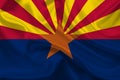 High detailed flag of Arizona. Arizona state flag, National Arizona flag. Flag of state Arizona. USA. America Royalty Free Stock Photo