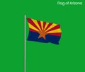 High detailed flag of Arizona. Arizona state flag, National Arizona flag. Flag of state Arizona. USA. America Royalty Free Stock Photo