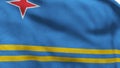 High detailed flag of Aruba. National Aruba flag. South America. 3D illustration