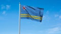 High detailed flag of Aruba. National Aruba flag. South America. 3D illustration